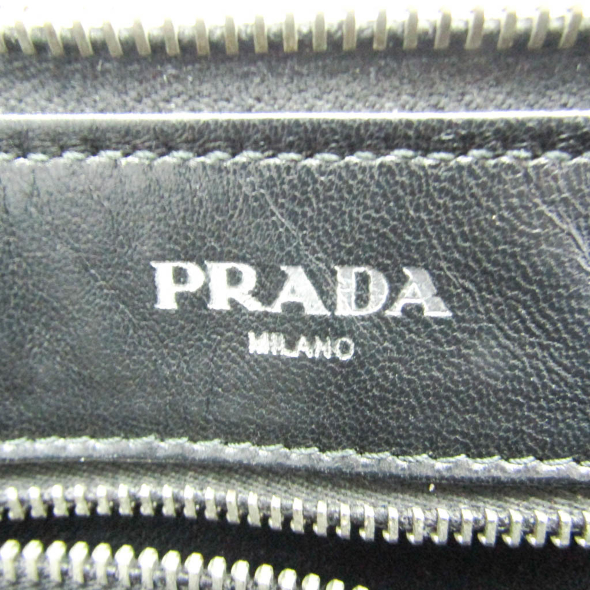 Prada POTER Men's Leather Clutch Bag Black