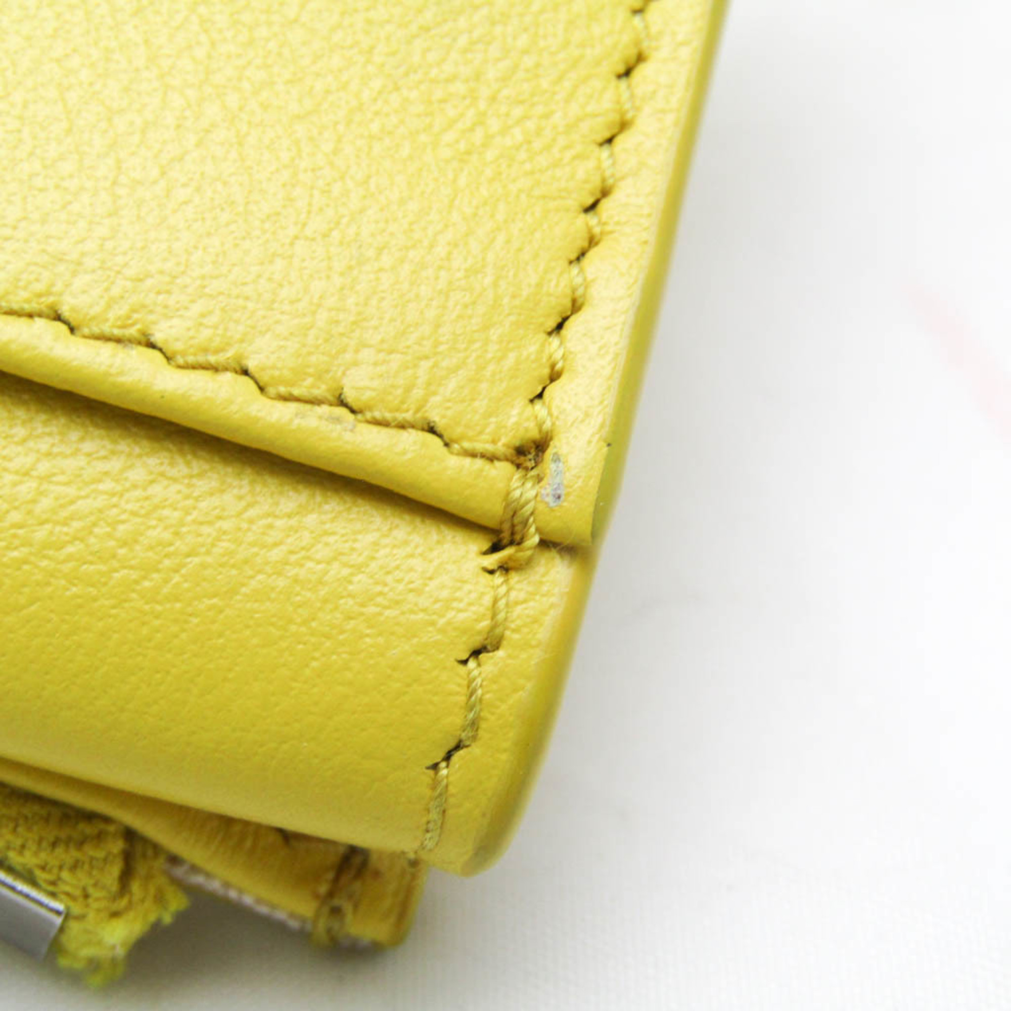 Prada Grace Triangle Compact Wallet Women's Leather Wallet (bi-fold) Yellow