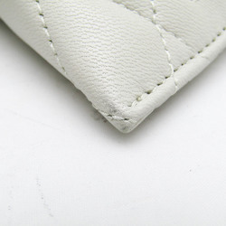 Saint Laurent Quilting 669925 Women's Leather Coin Purse/coin Case Off-white