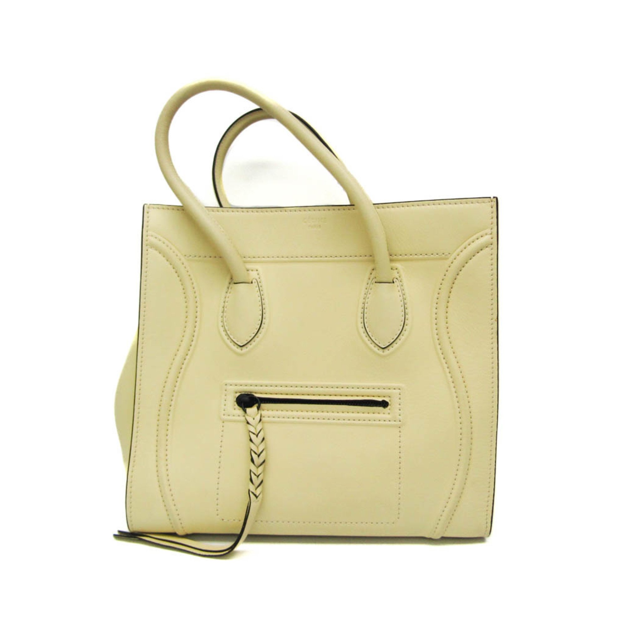 Celine Luggage Phantom Small Square Women's Leather Handbag,Tote Bag Yellow