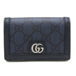 Gucci Ophidia 763286 GG Supreme Card Case Navy