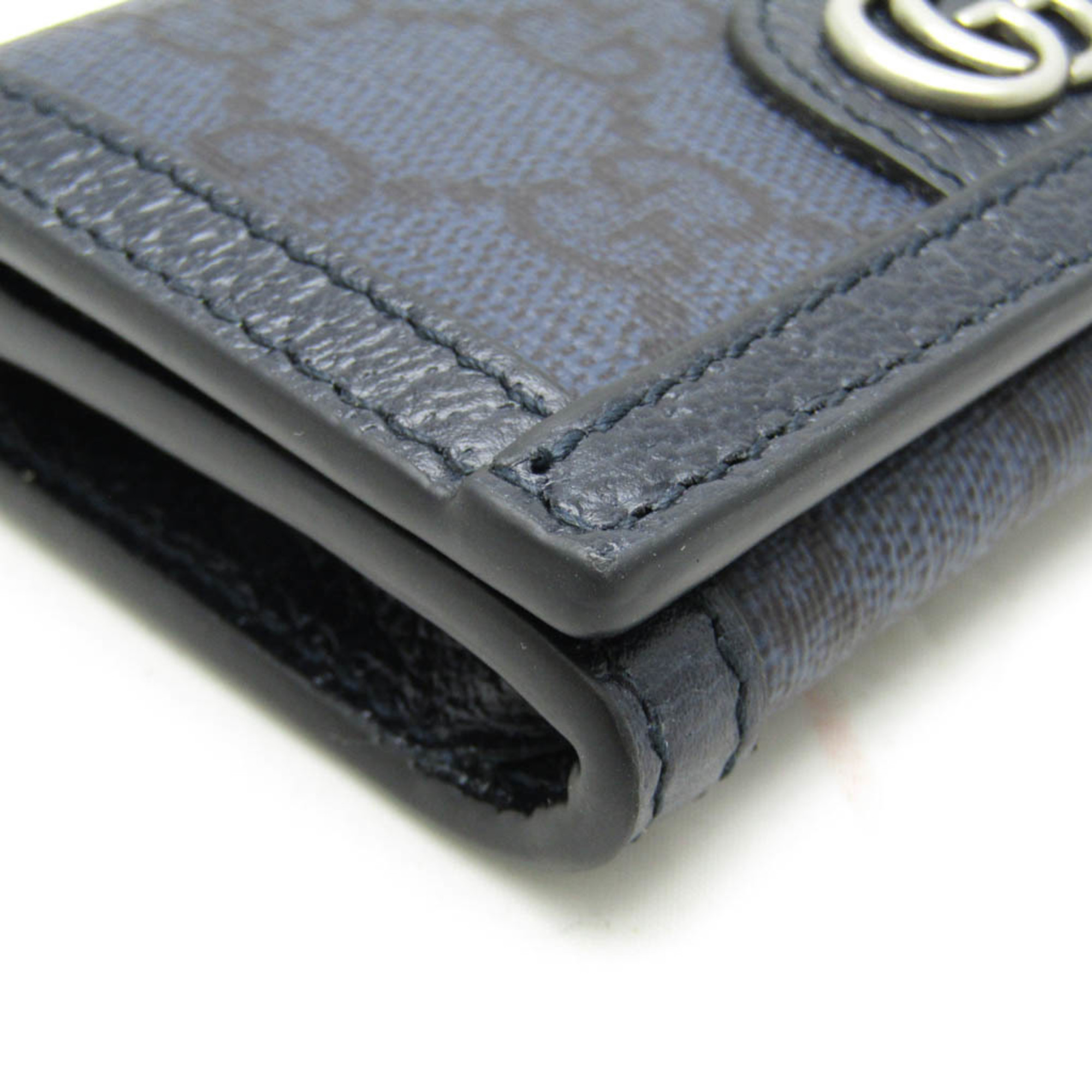 Gucci Ophidia 763286 GG Supreme Card Case Navy