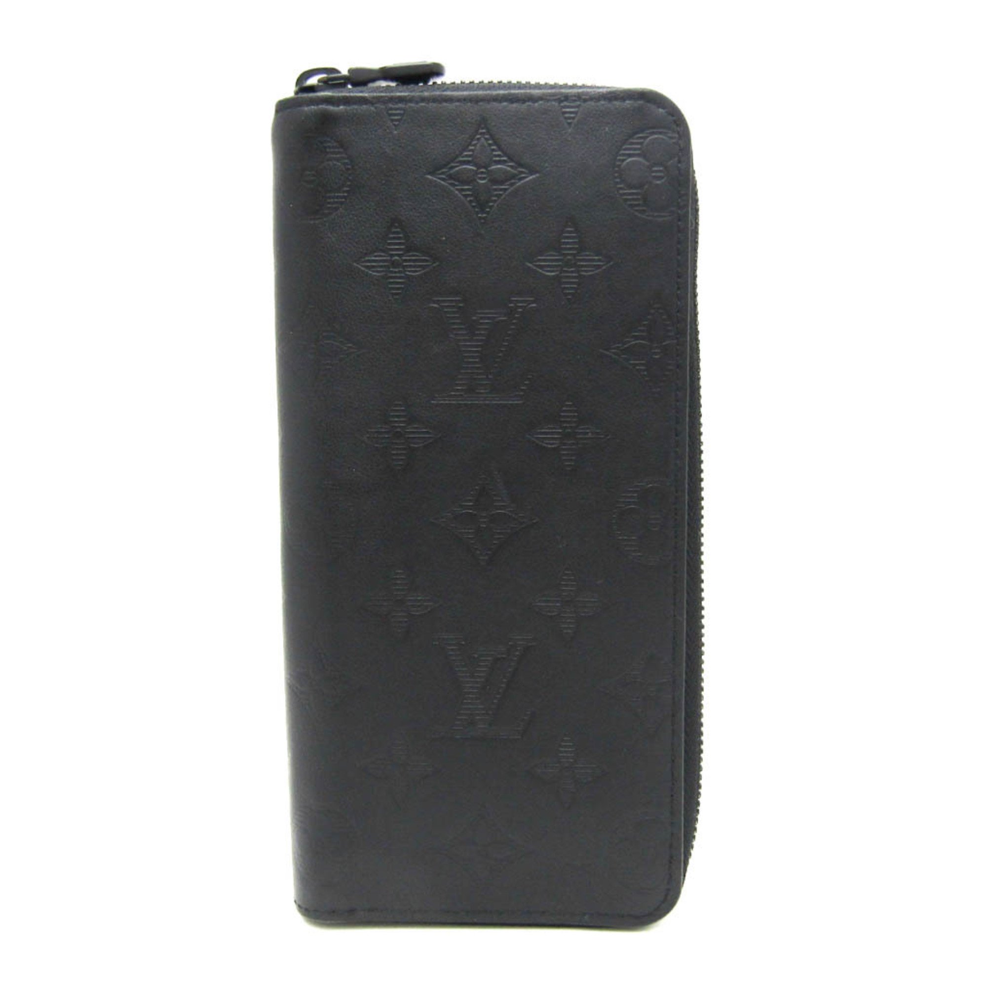 Louis Vuitton Monogram Shadow Zippy Wallet Vertical M62902 Men,Women Monogram Shadow Long Wallet (bi-fold) Noir