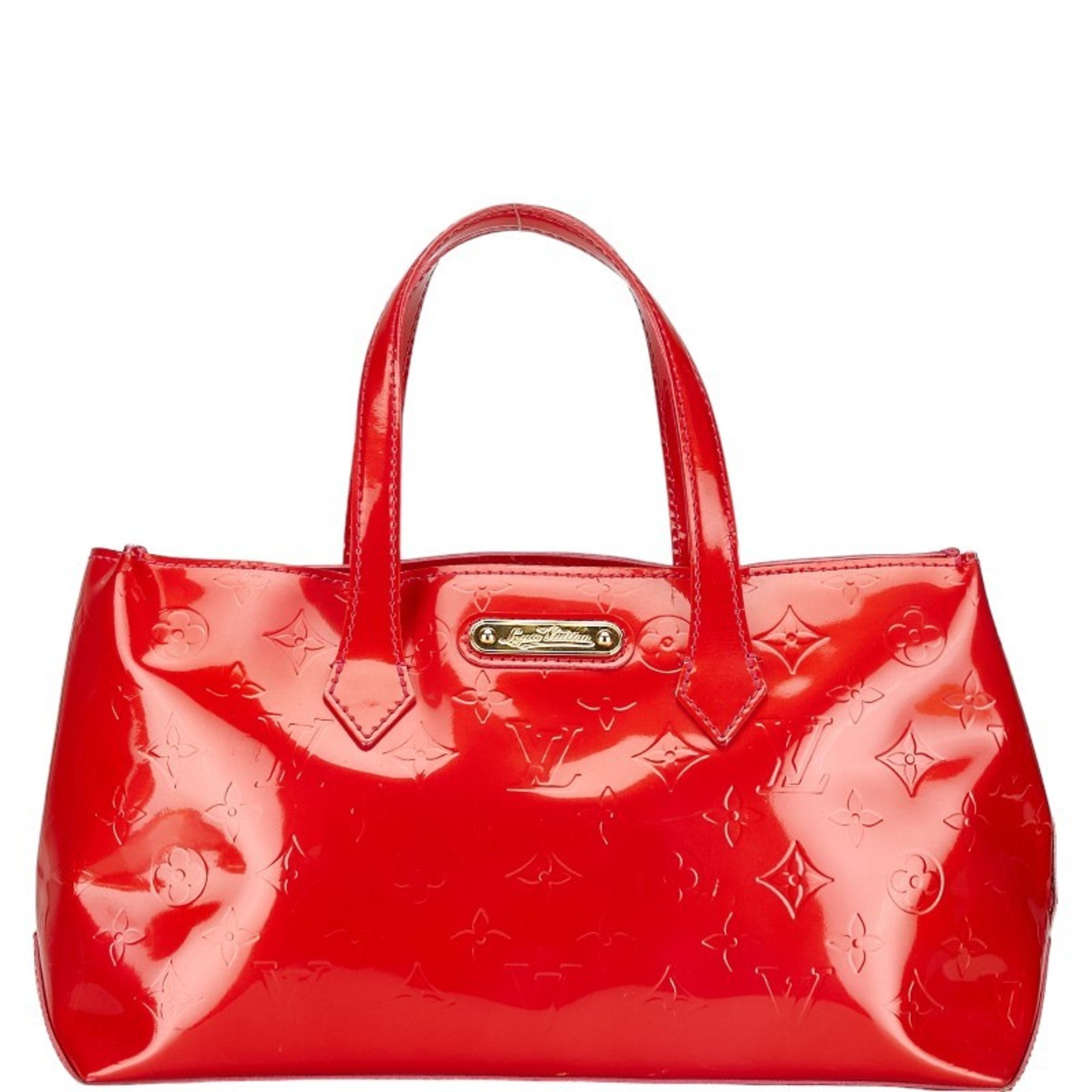 Louis Vuitton Monogram Vernis Wilshire PM Handbag M93643 Rose Pop Pink Patent Leather Women's LOUIS VUITTON