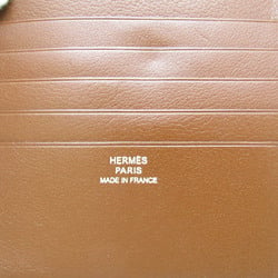 Hermes MC3 Thales Men's Leather Middle Wallet (bi-fold) Brown