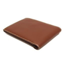 Hermes MC3 Thales Men's Leather Middle Wallet (bi-fold) Brown