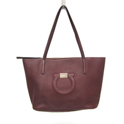 Salvatore Ferragamo Gancini GU-21 H019 Women's Leather Tote Bag Bordeaux