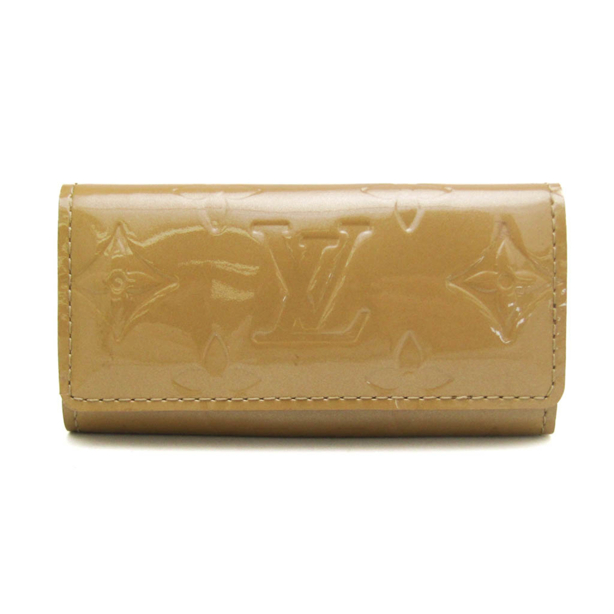 Louis Vuitton Monogram Vernis Multicle 4 M91358 Women's Monogram Vernis Key Case Noisette