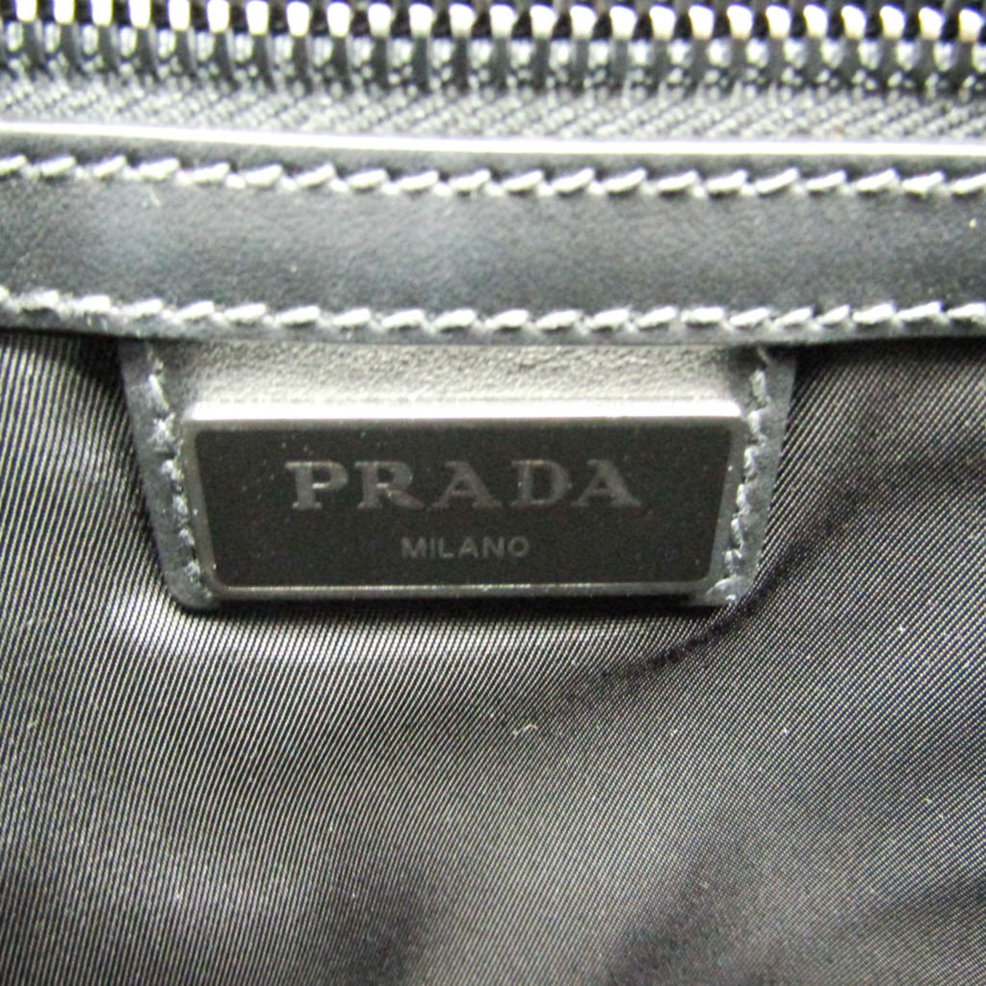 Prada Women,Men Leather Shoulder Bag Black