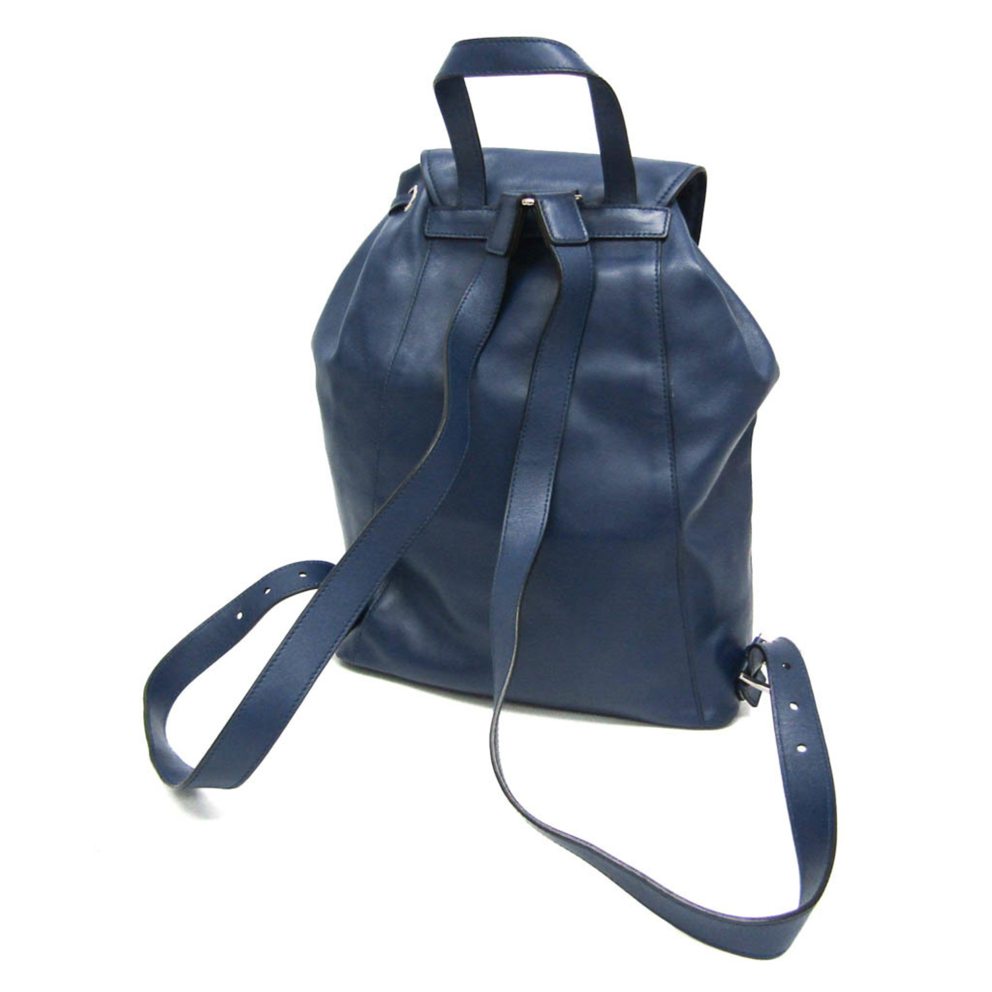 Prada Men,Women Leather Backpack Blue