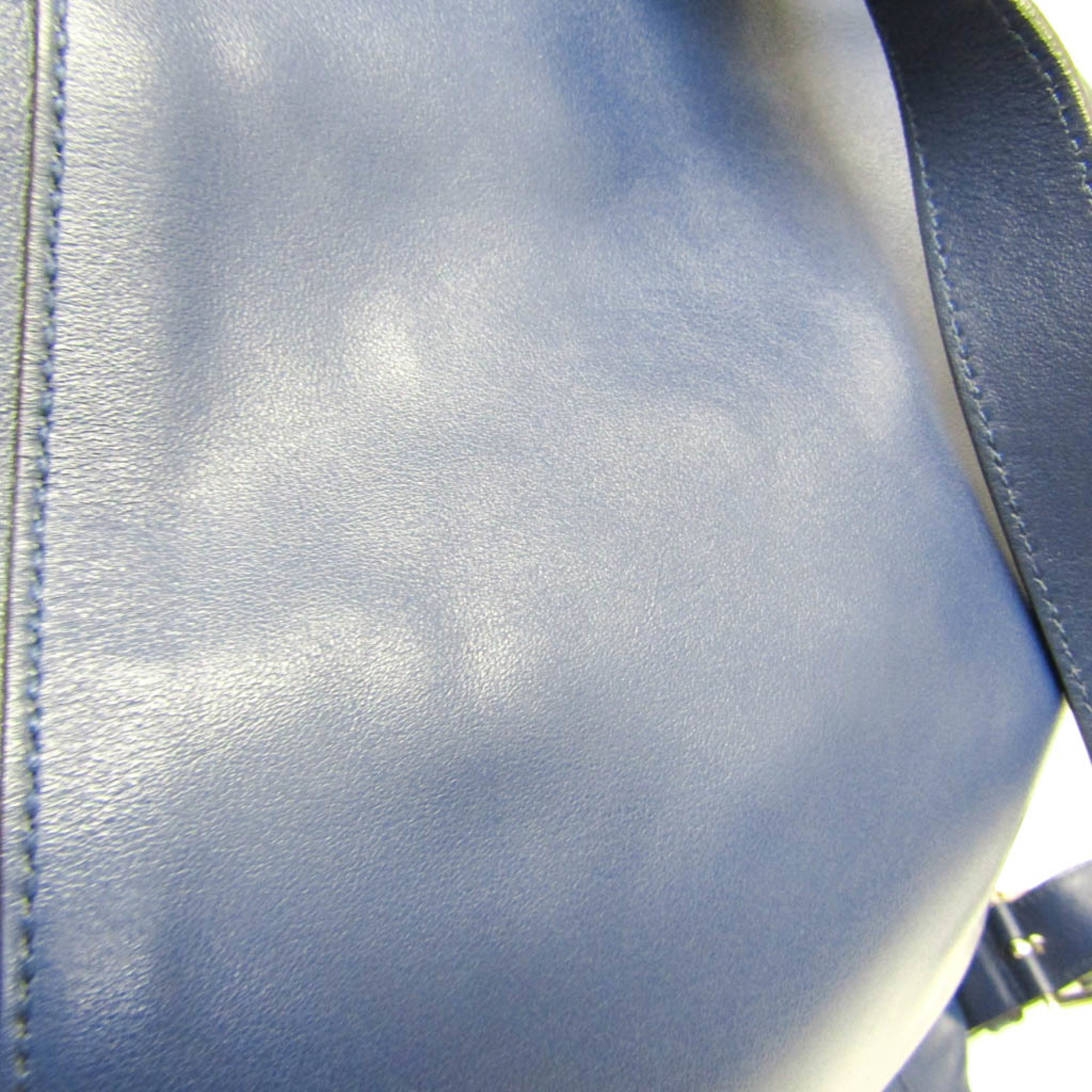 Prada Men,Women Leather Backpack Blue