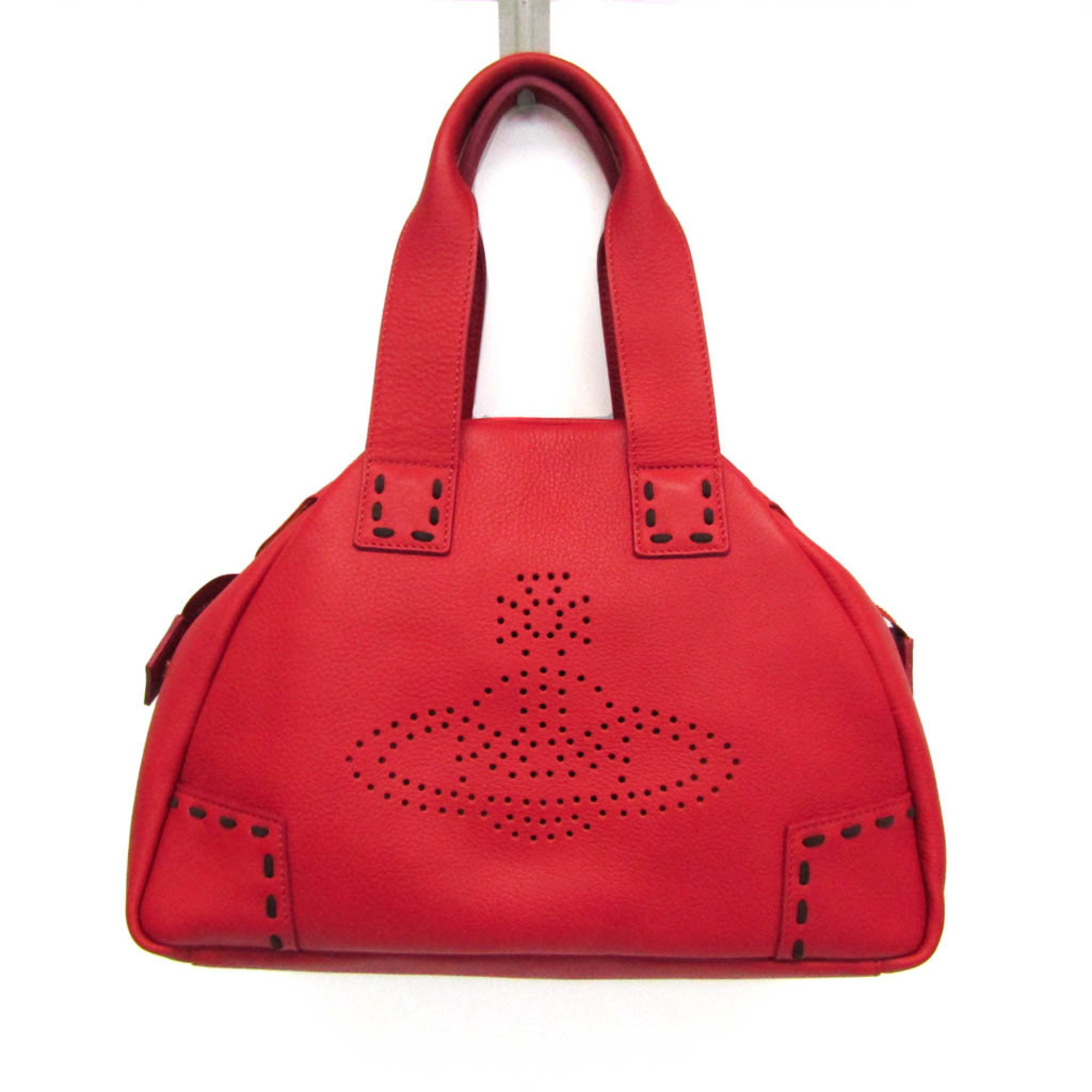 Vivienne Westwood Women's Leather Tote Bag Red Color