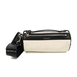 Burberry Barrel Bag Women's Leather,Canvas Handbag,Shoulder Bag Black,Off-white