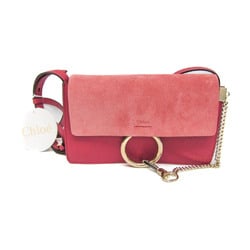 Chloé Faye CHC15US127H2O6AM Women's Leather,Suede Shoulder Bag Pink