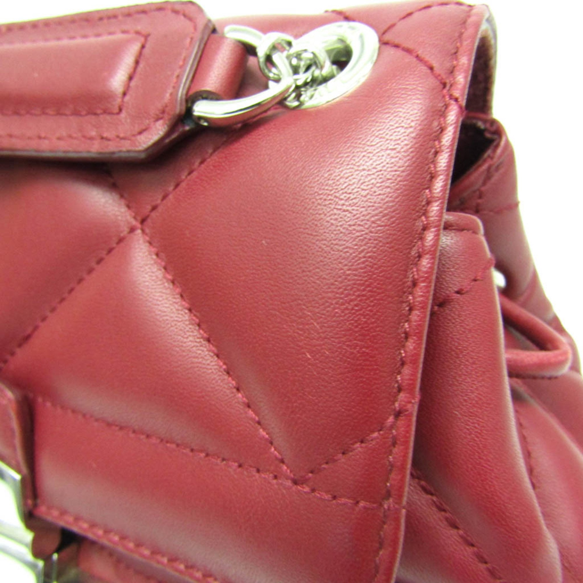 Furla Fortuna F7723 Women's Leather Backpack Red Color