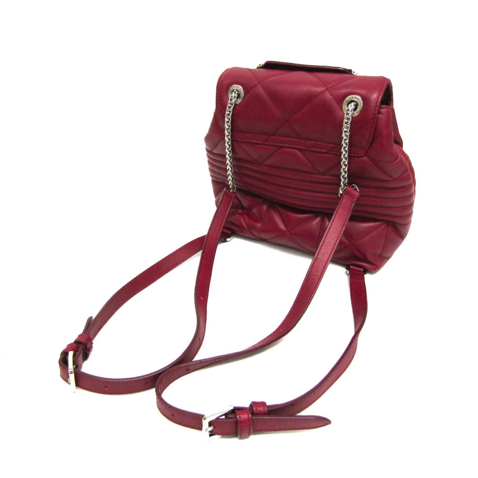 Furla Fortuna F7723 Women's Leather Backpack Red Color