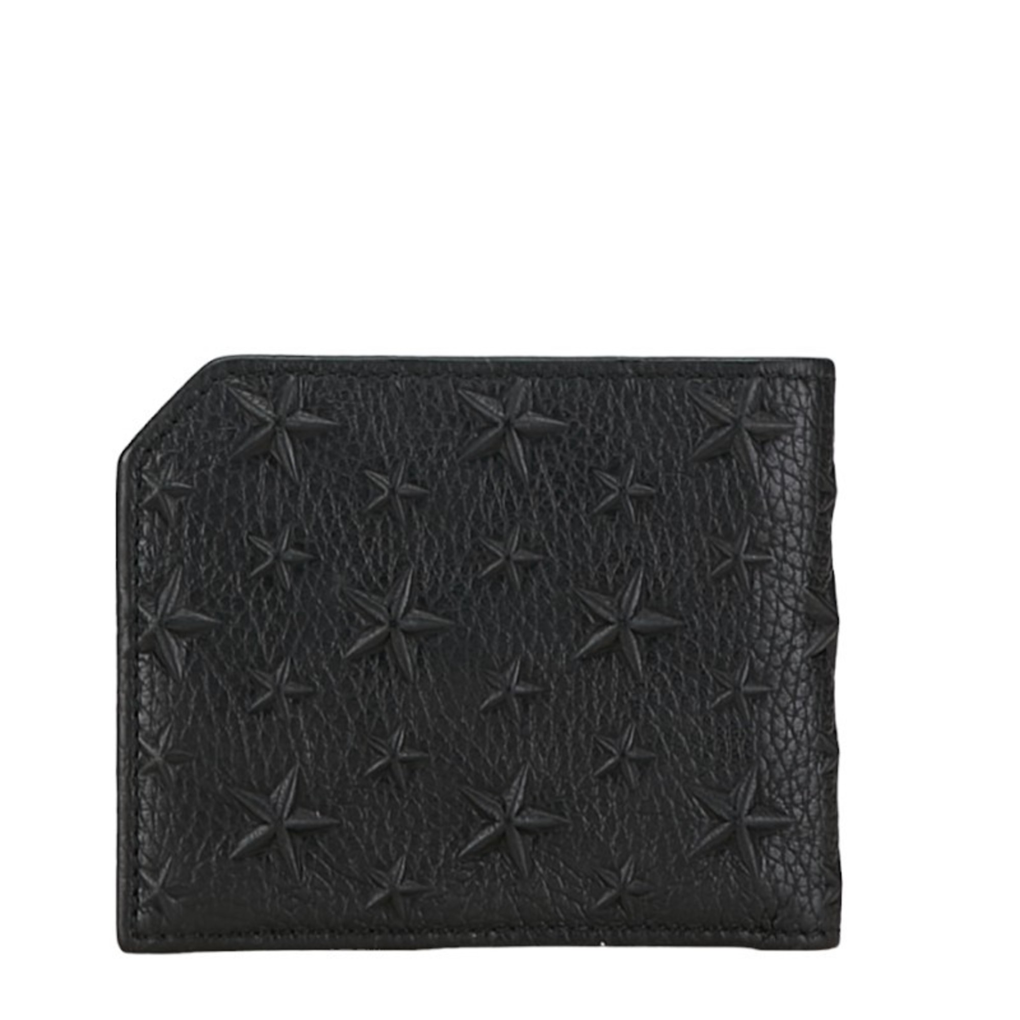 Jimmy Choo Star Bi-fold Wallet Black Leather Women's JIMMY CHOO