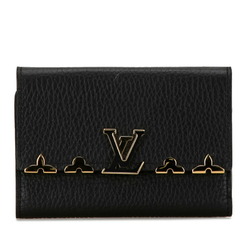 Louis Vuitton Portefeuille Capucines Compact Bi-fold Wallet M82764 Noir Black Calf Leather Women's LOUIS VUITTON