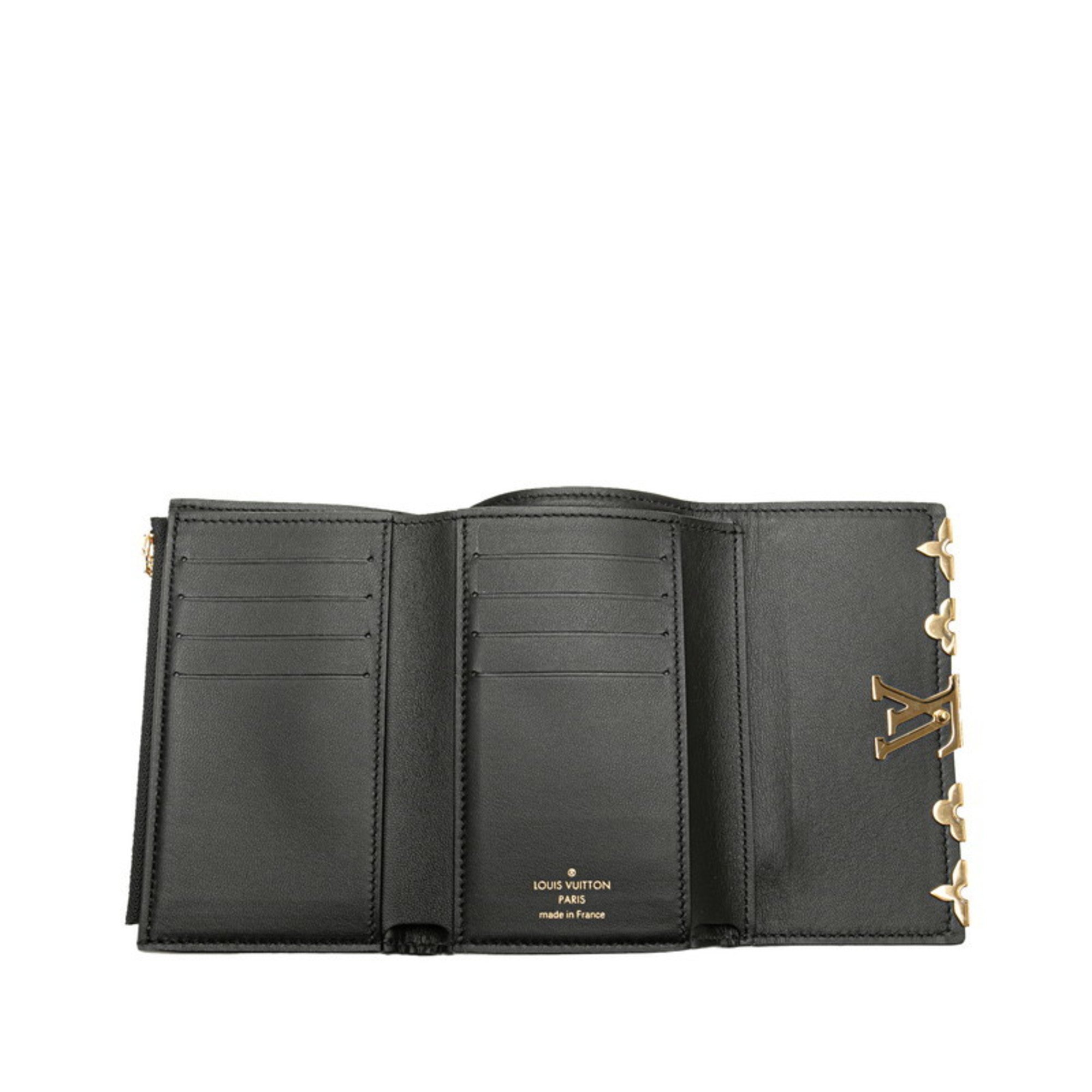 Louis Vuitton Portefeuille Capucines Compact Bi-fold Wallet M82764 Noir Black Calf Leather Women's LOUIS VUITTON