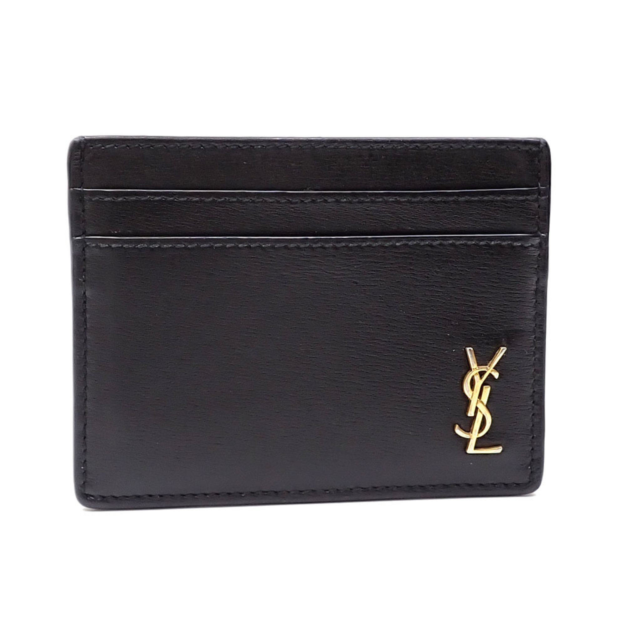 Saint Laurent Card Case for Women, Black Leather A213834