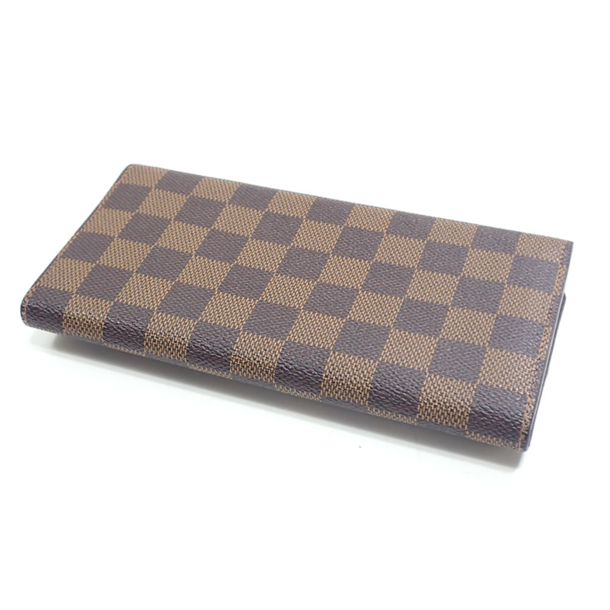 Louis Vuitton Bi-fold Long Wallet Damier Ebene Portefeuille Sarah Women's N61734 A213985