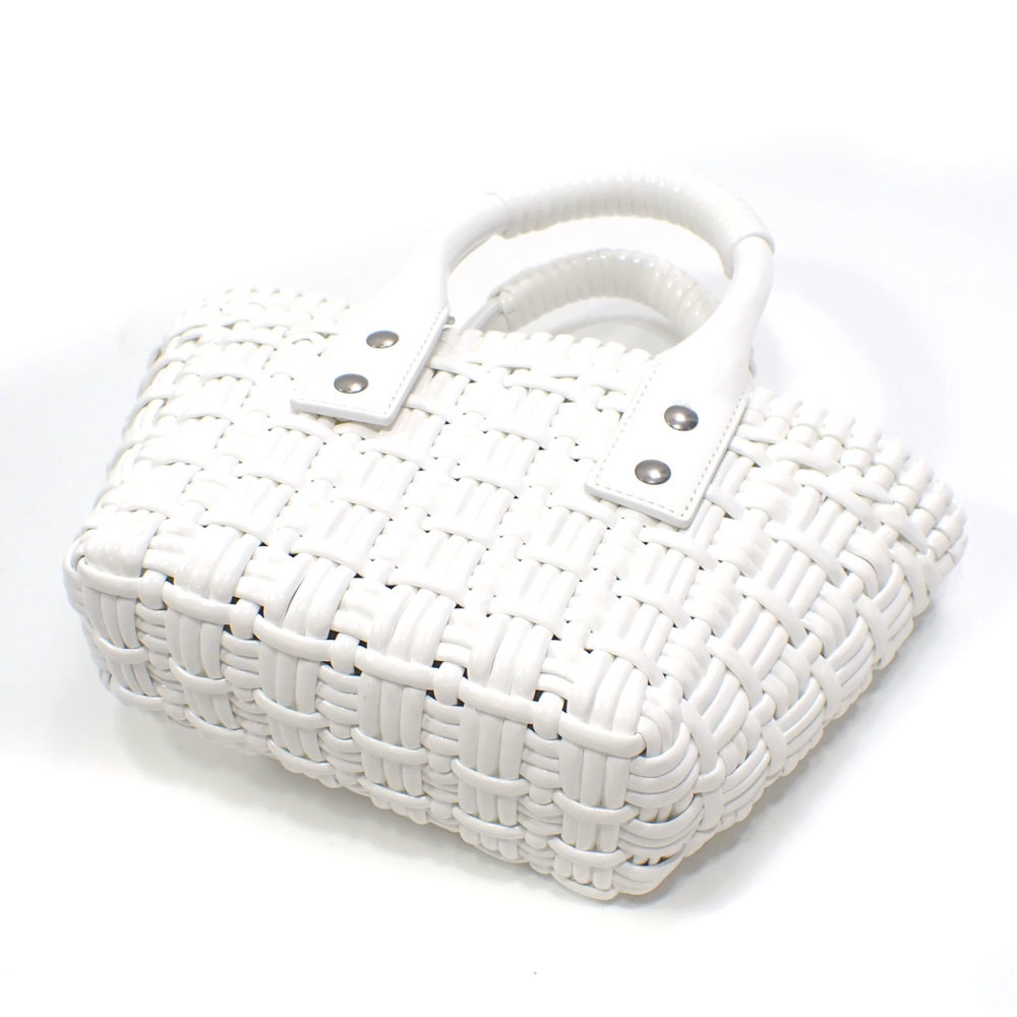 Balenciaga Handbag Bistro XS Basket Women's White Polyurethane etc. 6780282IE3Y9000 Shoulder 042865