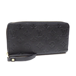 Louis Vuitton Round Long Wallet Monogram Empreinte Zippy Women's M61864 Noir A213987