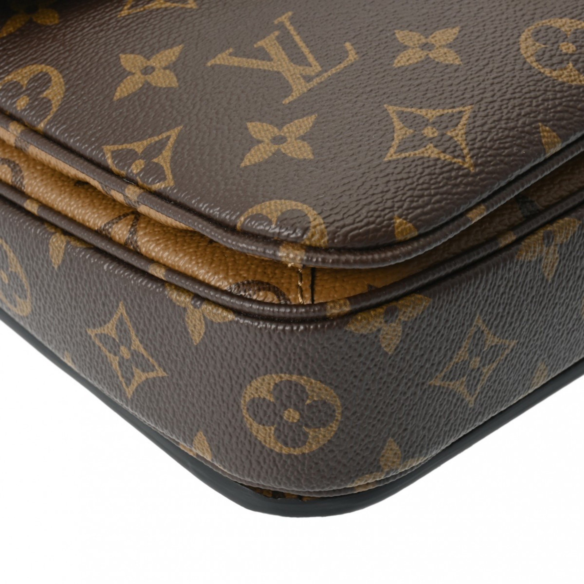 LOUIS VUITTON Louis Vuitton Monogram Reverse Pochette Metis MM Brown M44876 Women's Canvas Bag