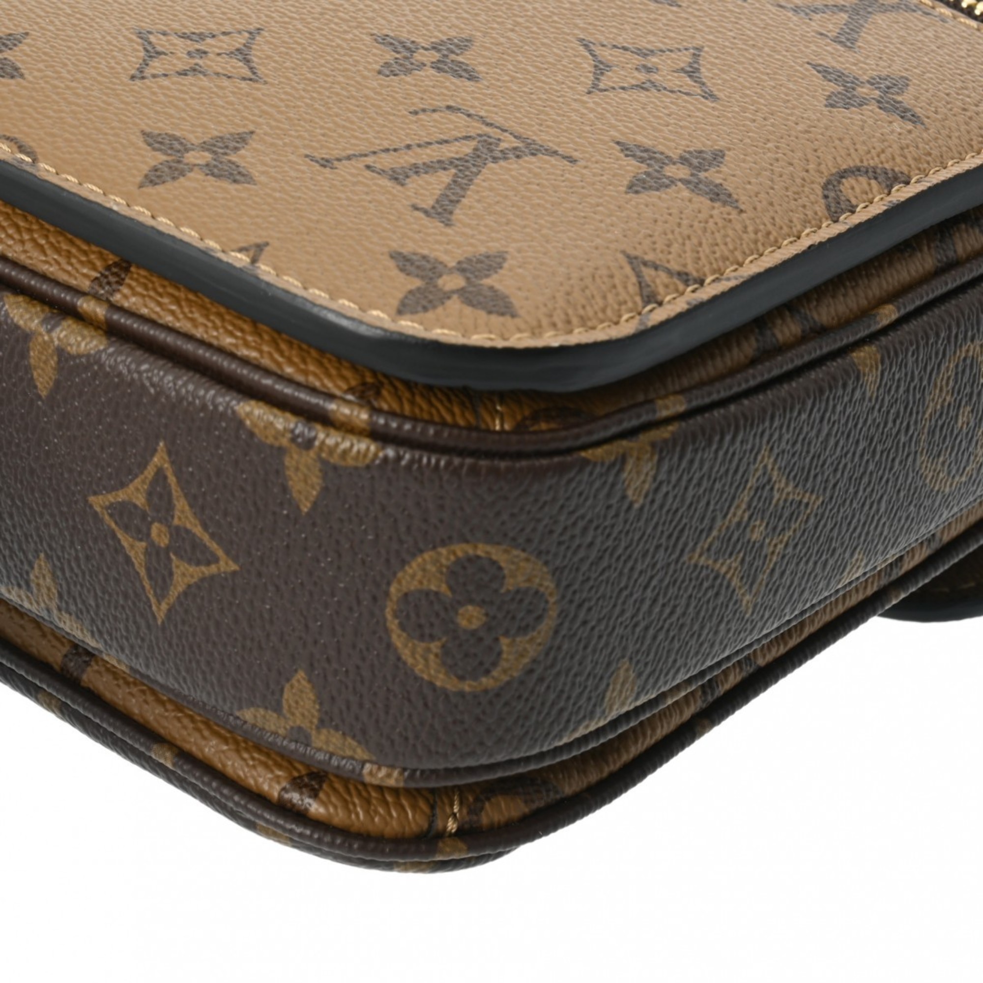 LOUIS VUITTON Louis Vuitton Monogram Reverse Pochette Metis MM Brown M44876 Women's Canvas Bag