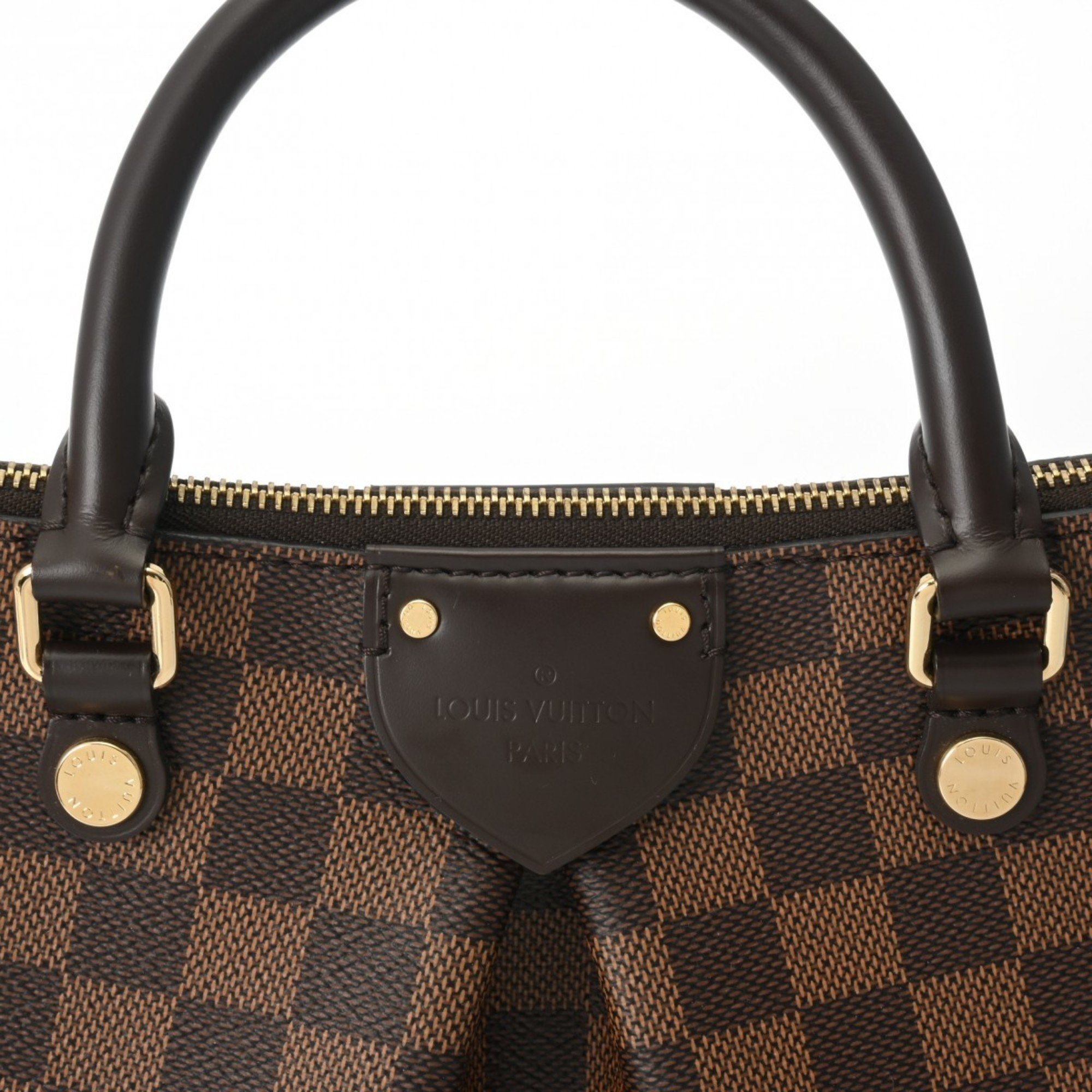 LOUIS VUITTON Damier Sienna PM Brown N41545 Women's Canvas Handbag