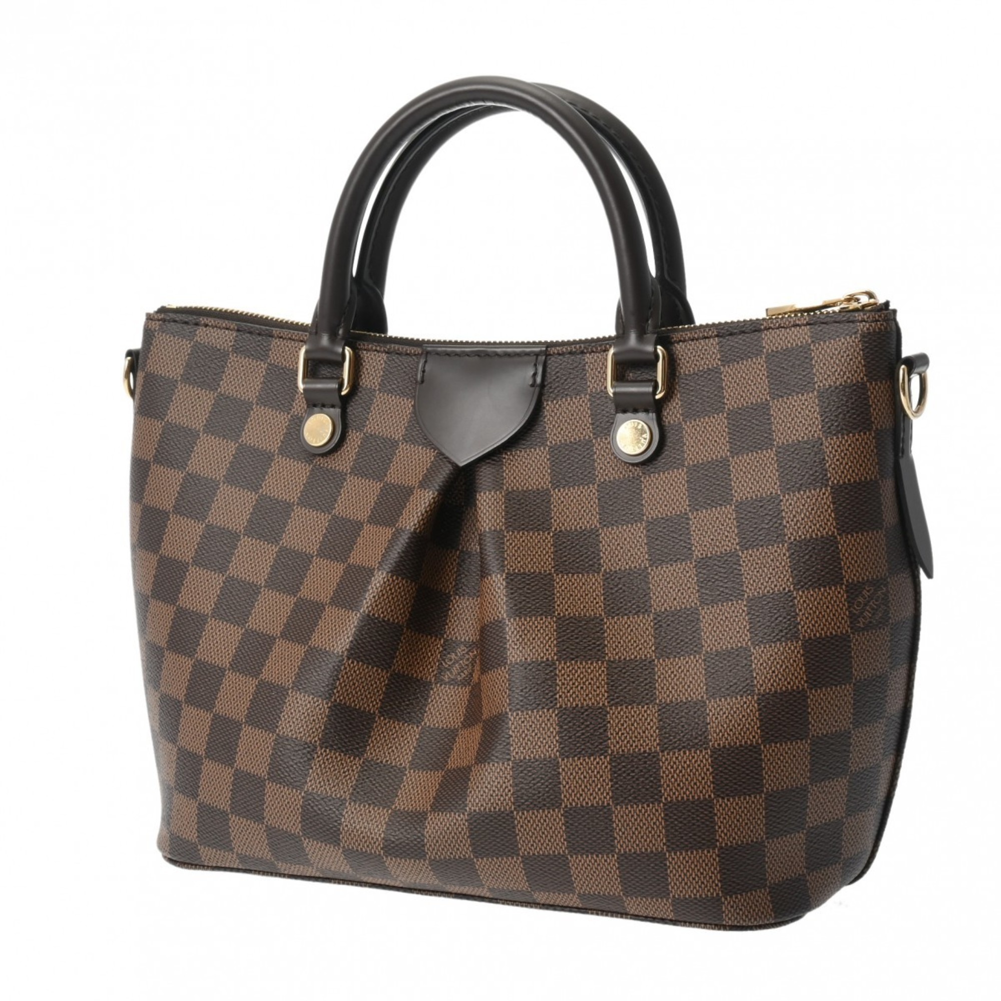 LOUIS VUITTON Damier Sienna PM Brown N41545 Women's Canvas Handbag