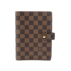 LOUIS VUITTON Damier Agenda MM Brown R20240 Men's Canvas Notebook Cover