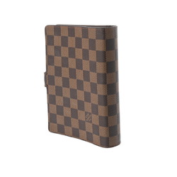 LOUIS VUITTON Damier Agenda MM Brown R20240 Men's Canvas Notebook Cover