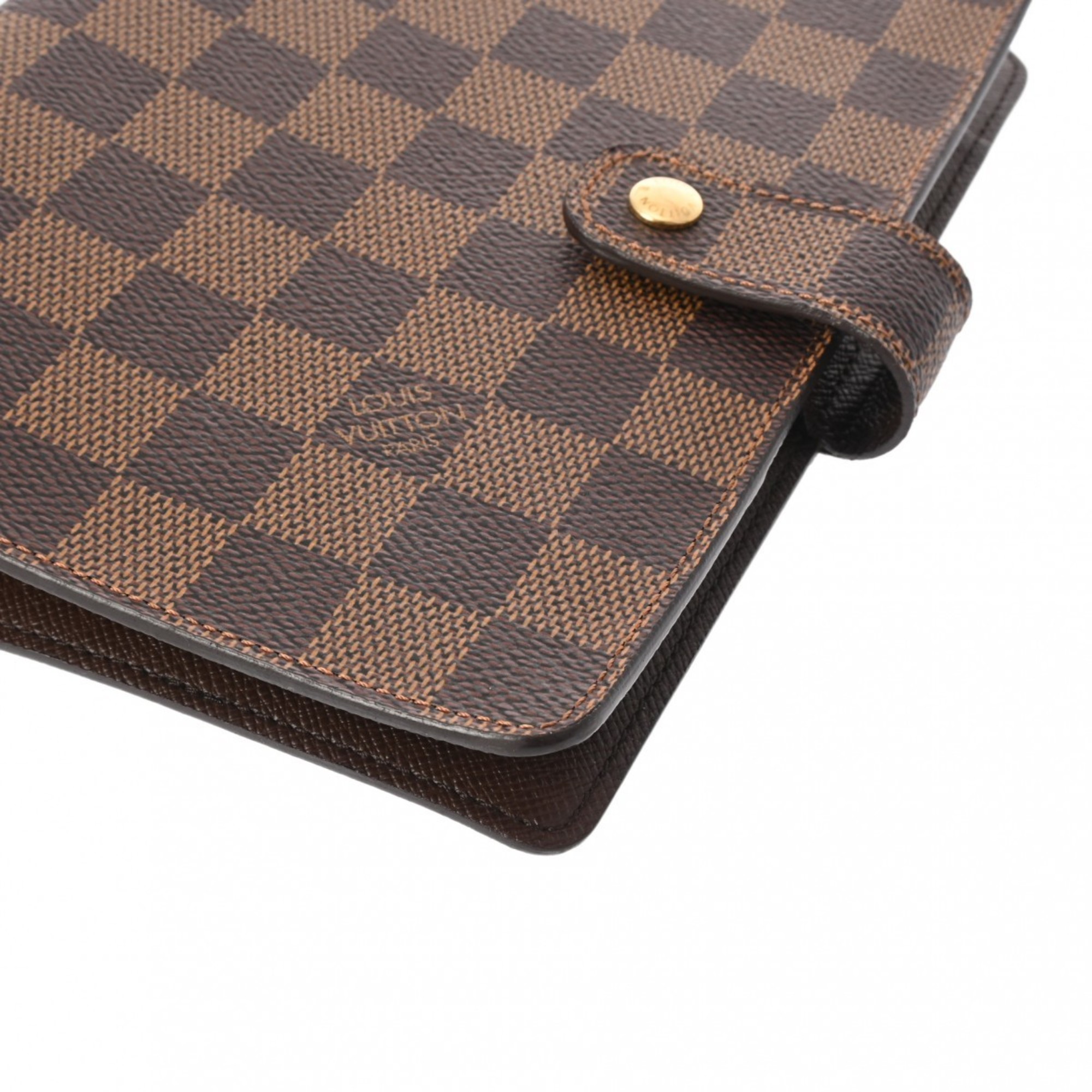 LOUIS VUITTON Damier Agenda MM Brown R20240 Men's Canvas Notebook Cover