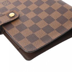 LOUIS VUITTON Damier Agenda MM Brown R20240 Men's Canvas Notebook Cover