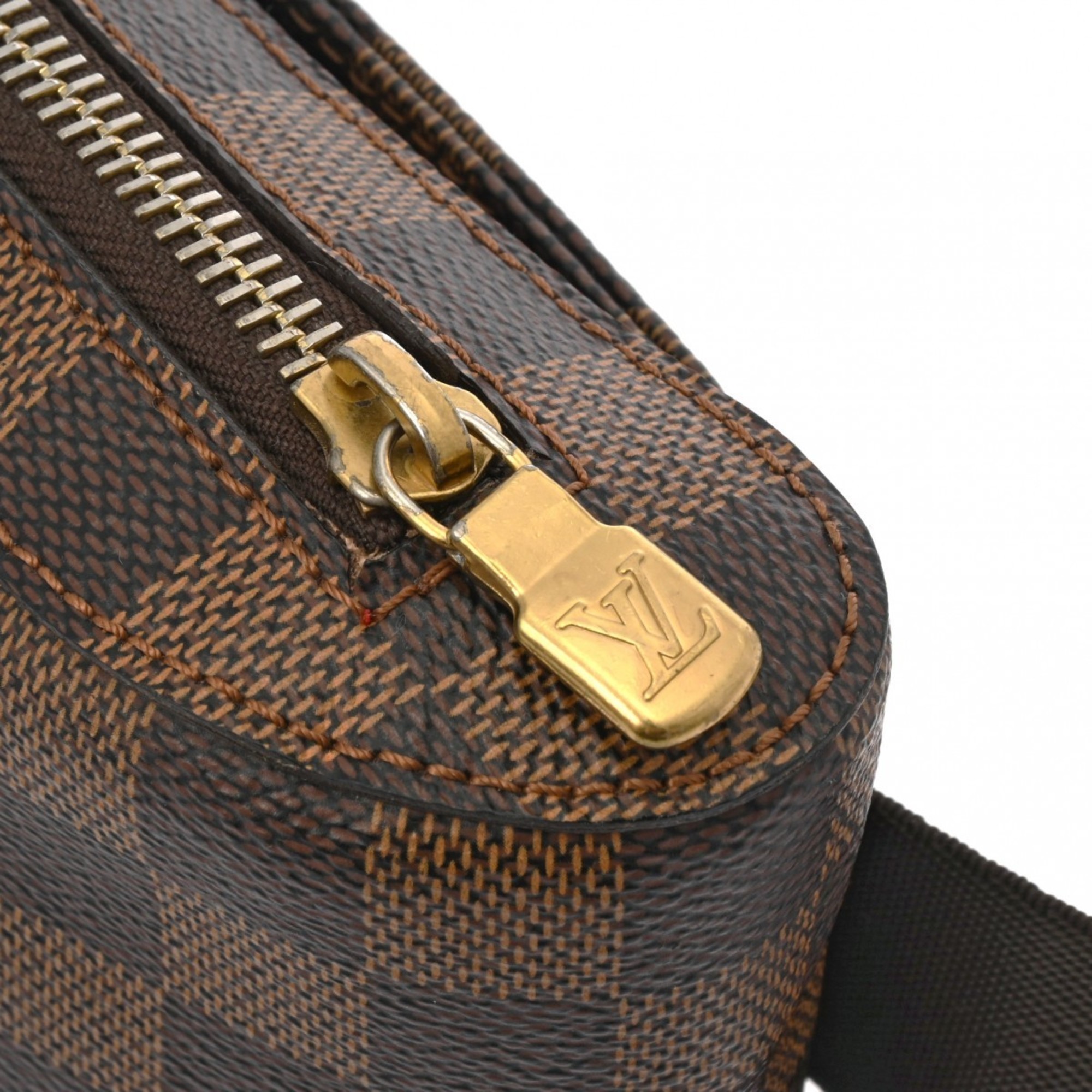 LOUIS VUITTON Damier Geronimos Body Bag Brown N51994 Unisex Canvas Shoulder