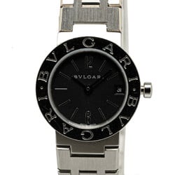 BVLGARI Watch BB23SS Quartz Black Dial Stainless Steel Women's