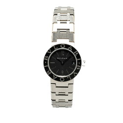 BVLGARI Watch BB23SS Quartz Black Dial Stainless Steel Women's