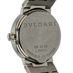 BVLGARI Watch BB23SS Quartz Black Dial Stainless Steel Women's