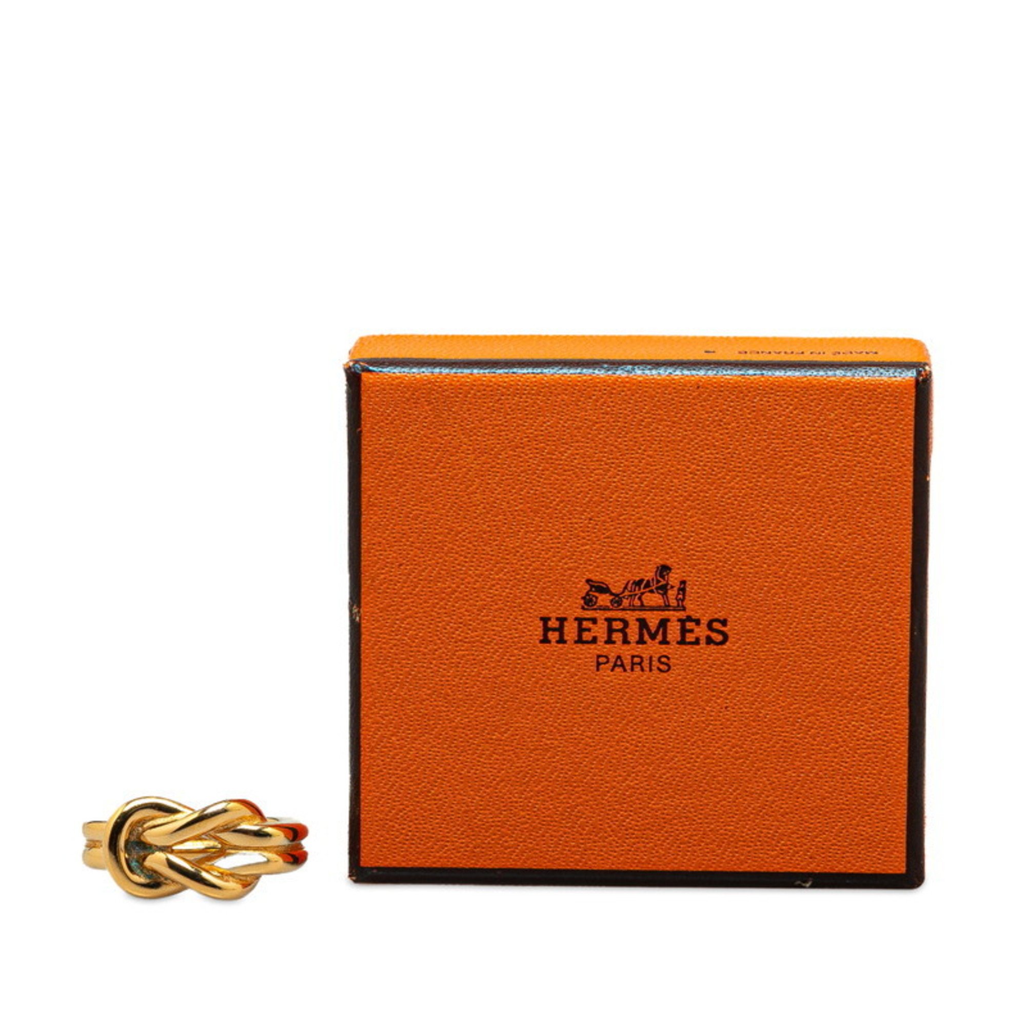 Hermes scarf ring gold plated women's HERMES