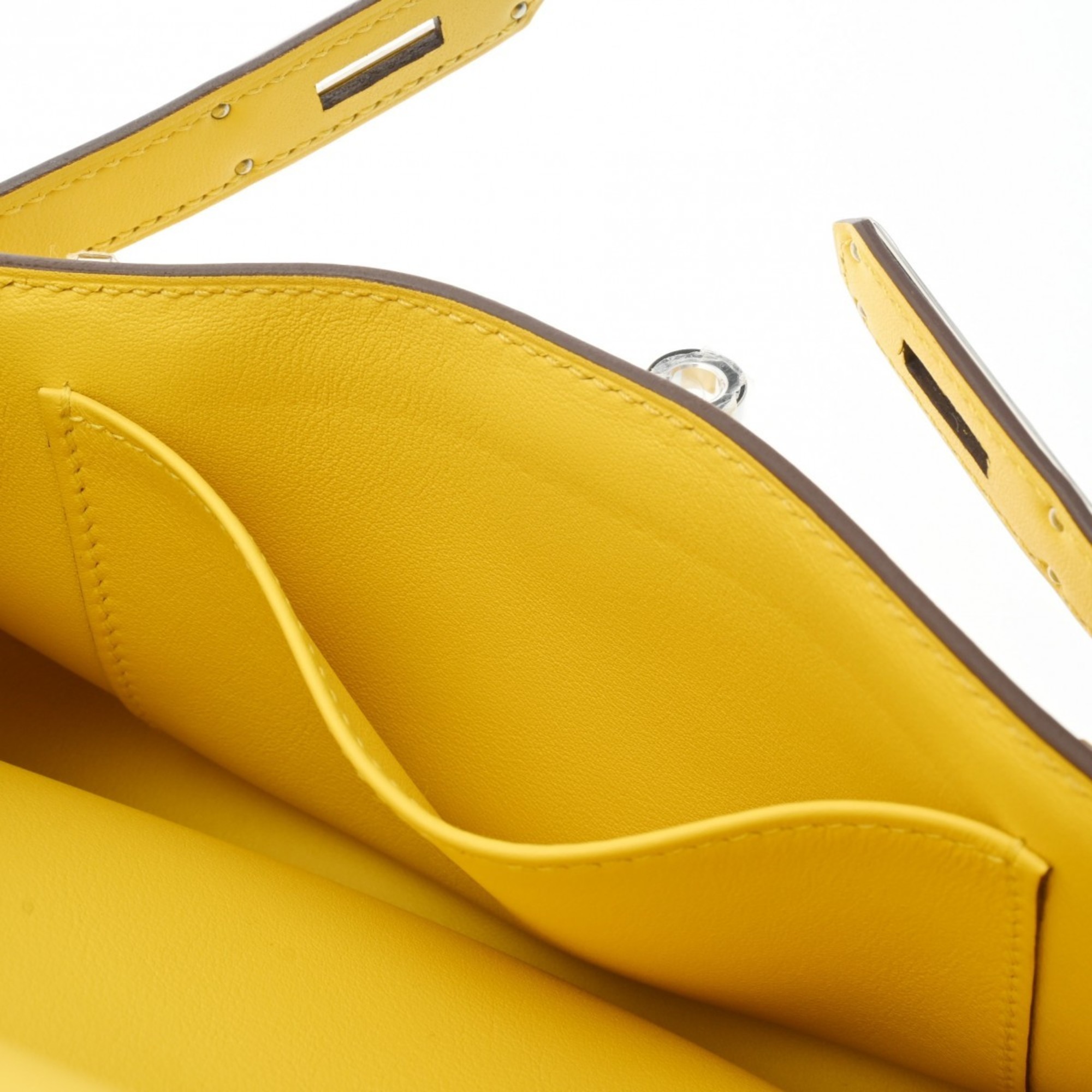 HERMES Hermes Gypsiere Jaune-Naples B stamp (around 2023) Women's Swift leather shoulder bag