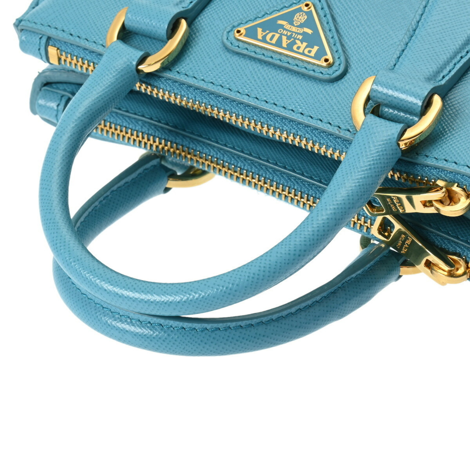 PRADA Prada Galleria Micro Turquoise Women's Saffiano Bag