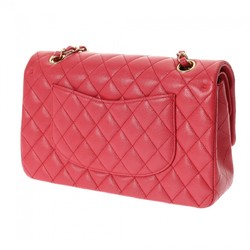 CHANEL Chanel Matelasse Chain Shoulder Double Flap 25cm Pink A01112 Women's Caviar Skin Bag