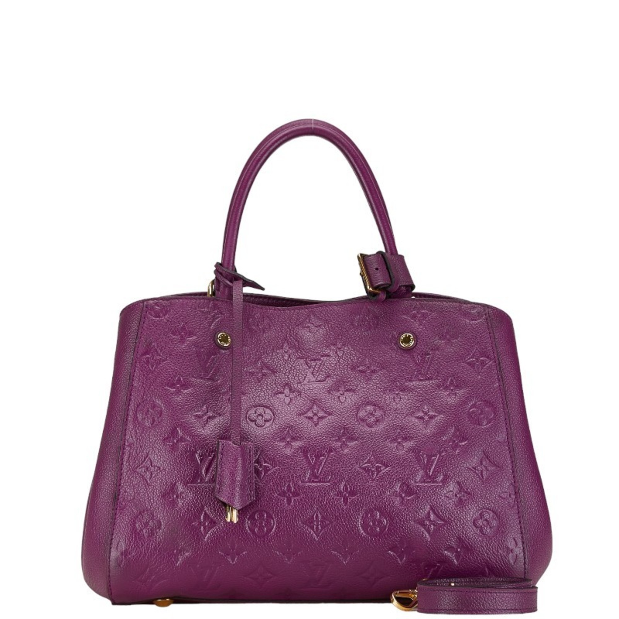 Louis Vuitton Monogram Empreinte Montaigne MM Handbag Shoulder Bag M41196 Aurore Purple Leather Women's LOUIS VUITTON