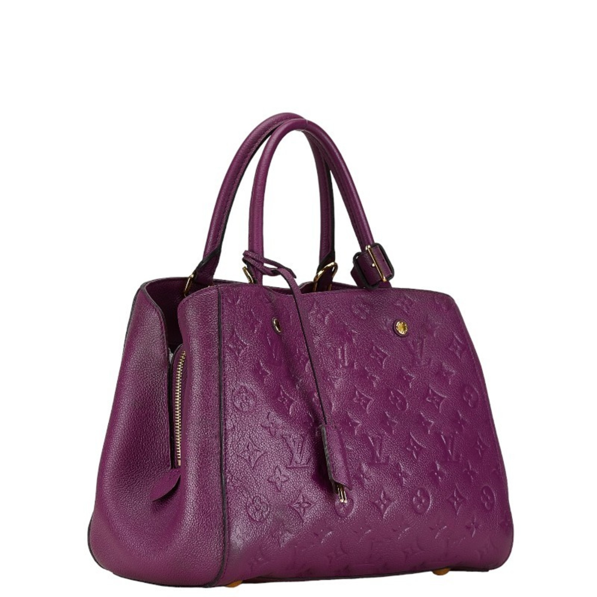 Louis Vuitton Monogram Empreinte Montaigne MM Handbag Shoulder Bag M41196 Aurore Purple Leather Women's LOUIS VUITTON