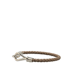 Hermes Jumbo Bracelet Etoupe Greige Leather Men's HERMES