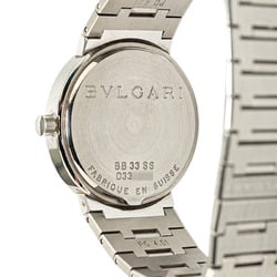 BVLGARI Watch BB33SS Quartz Black Dial Stainless Steel Men's