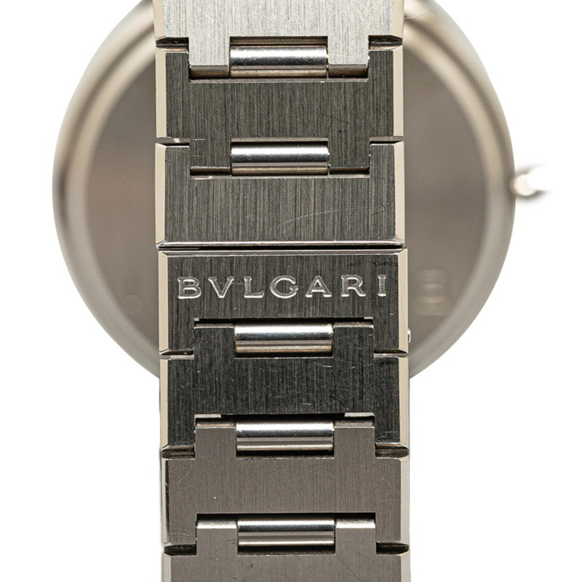 BVLGARI Watch BB33SS Quartz Black Dial Stainless Steel Men's