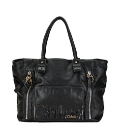 Chloé Chloe Eclipse Tote Bag Handbag Black Leather Women's