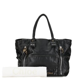 Chloé Chloe Eclipse Tote Bag Handbag Black Leather Women's